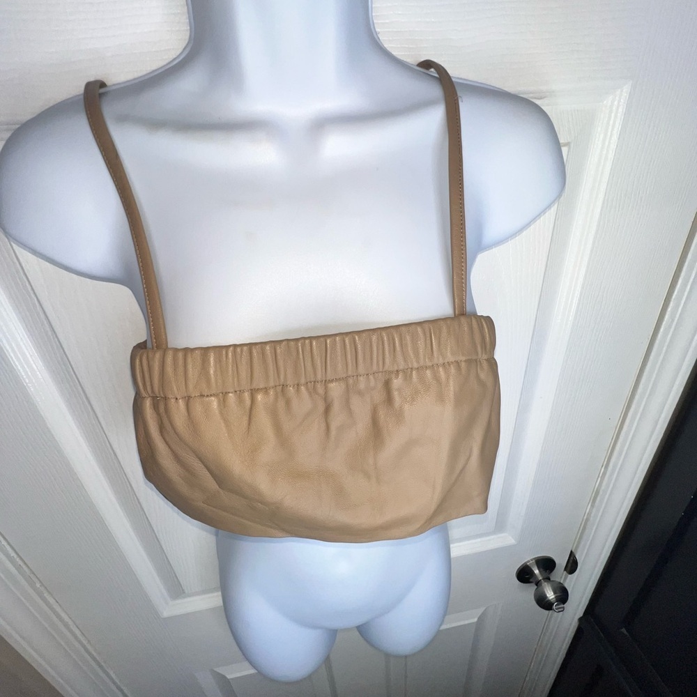 Maryam Nasir Zedeh Women’s 6 Alder Evelyn Crop Top Bralette Tan 100% Leather S - Picture 14 of 16